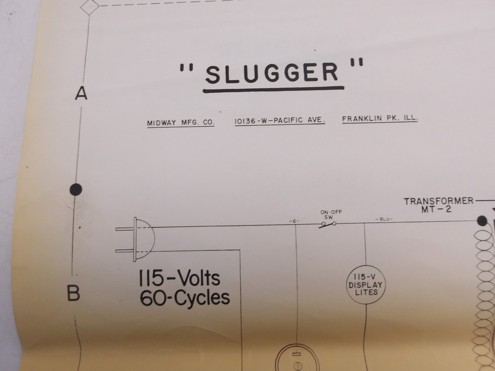 Midway: Slugger- Schematic