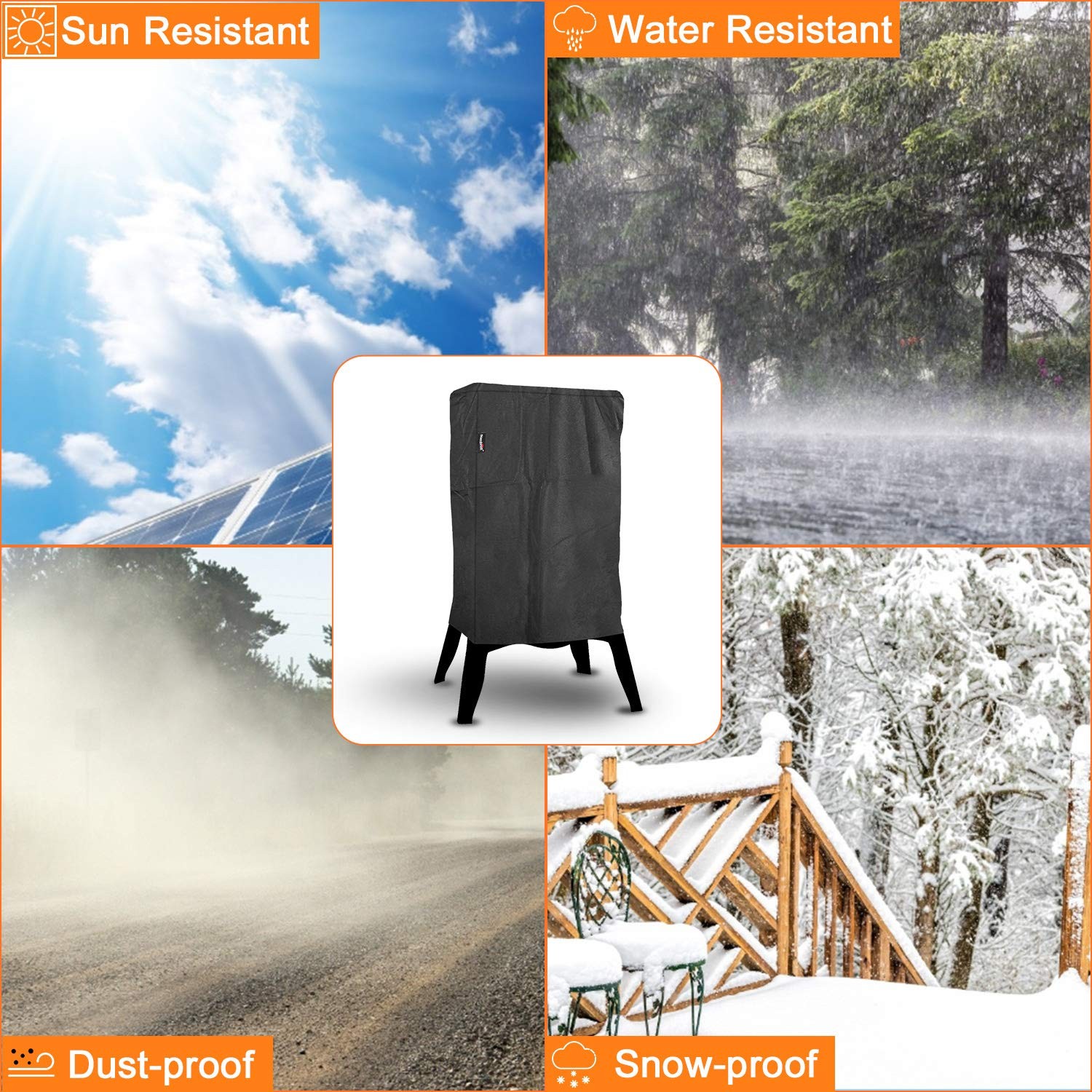 Stanbroil Patio Cover for Camp Chef 24" Smoke Vault, Fit Vault Black