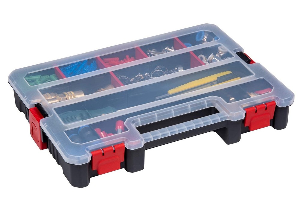 Small Parts Organizer Box – Stackable Hardware Storage Case with 20 Compartme...