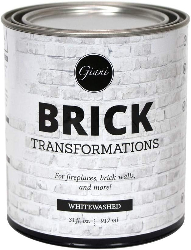 Brick Transformations Whitewash Paint for Brick Walls and Fireplaces