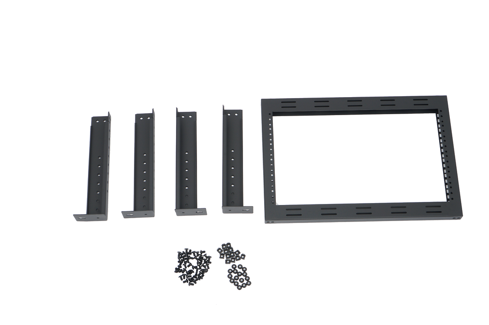 6U Wall Mounted Open Frame Server Equipment Rack Adjustable 19 Inch Black