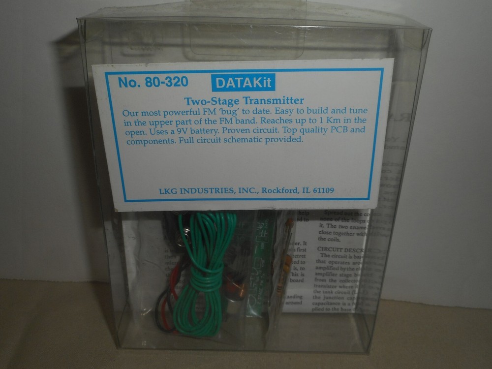 Two Stage FM TRANSMITTER KIT No. 80-320 LKG Industries Build Your Own DATA KIT