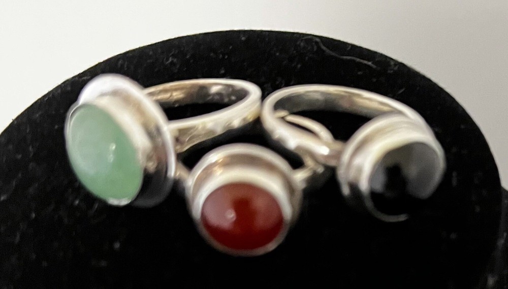 Silver Ring Simple Ring Single Stone Handmade Ring