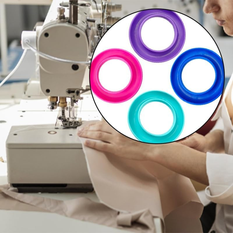 4-Pack Rubber Bobbin Holders – round Sewing Thread Organizer for Metal & Plastic