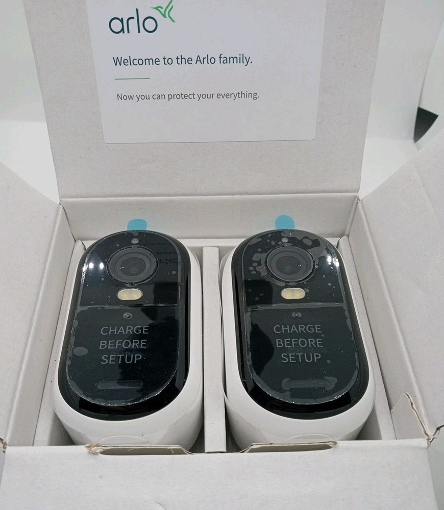 Arlo VMC3250-100NAS Essential 2-Camera Outdoor Wireless 2K Security Camera 2nd..