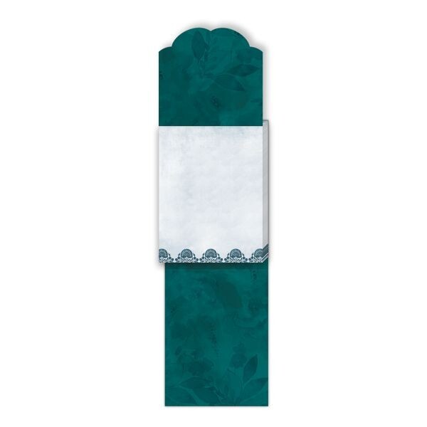 Punch Studio Emerald Peacock Duo Pocket Notepad 75 Printed Sheets 3" x 4"
