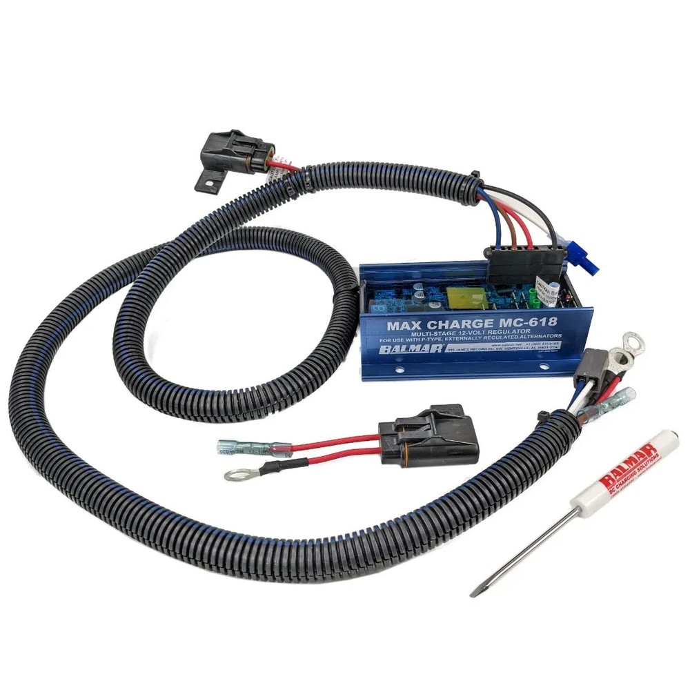 Balmar MC-618-H, Max Charge Regulator 12V w/ Harness Multi-Stage