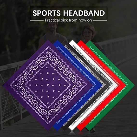 12 Pcs Lot 100% Cotton Paisley Print Bandana Face Cover Head Warp Headband Scarf