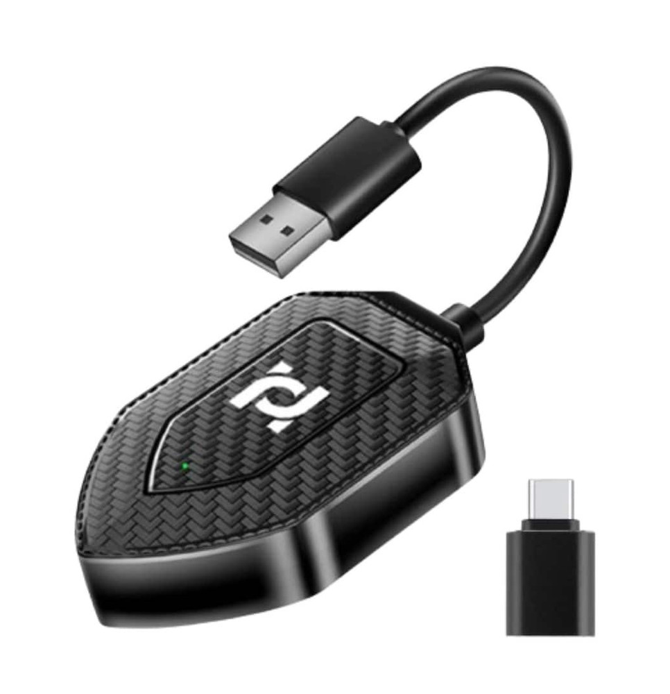 AI BOX CarPlay & Android Auto Wireless Adapter USB Plug and Play, Wireless Link
