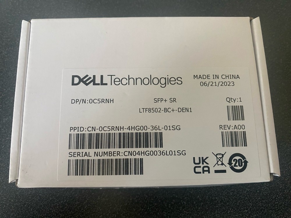 DELL 10GBase SR SFP+ Optical Transceiver 0C5RNH -  CN04HG0036L01SG 🚚💨&🔎