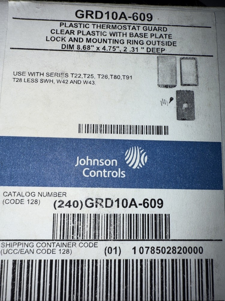 Johnson Controls GRD10A-609 Thermostat Guards