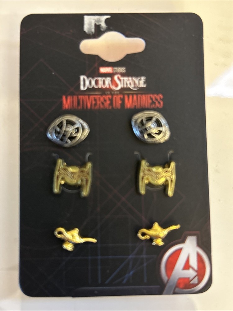 Marvel Comics Doctor Strange Multiverse 3 pair Earring Set New In Package