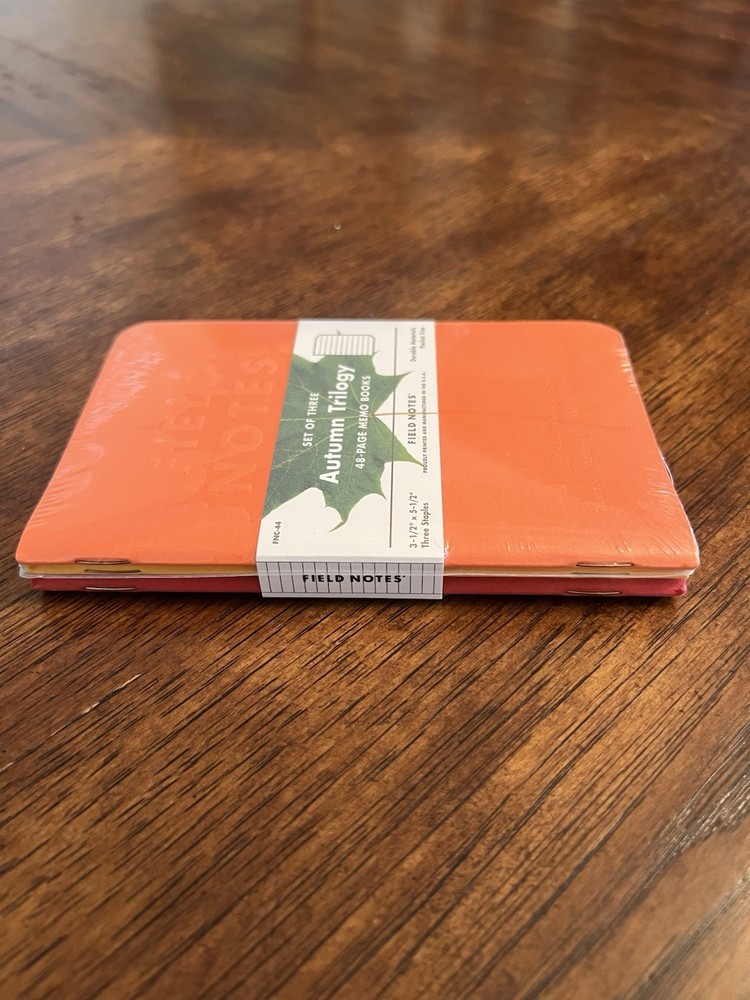 Field Notes Notebooks Autumn Trilogy 3 Notebooks New Sealed Pack