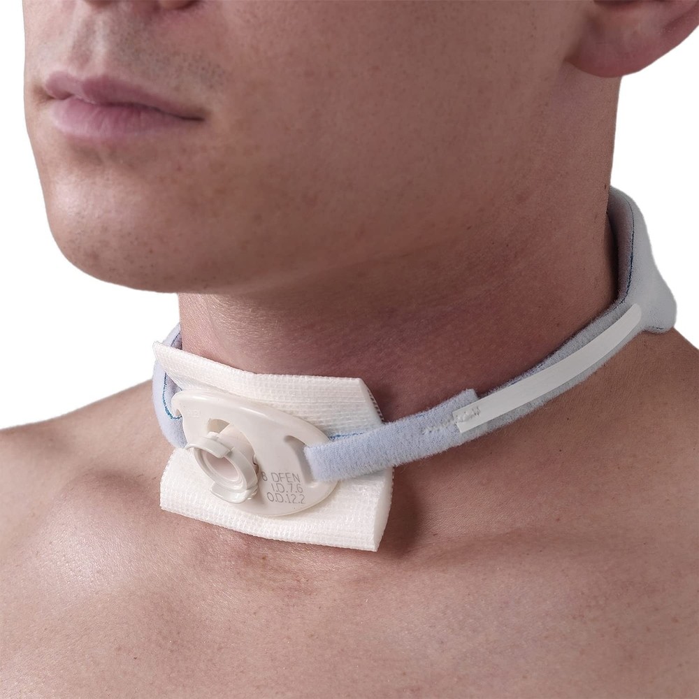 TIDI Foam Trach Tie – Medium, 12 Ties Pack, Comfortable Tracheostomy Support