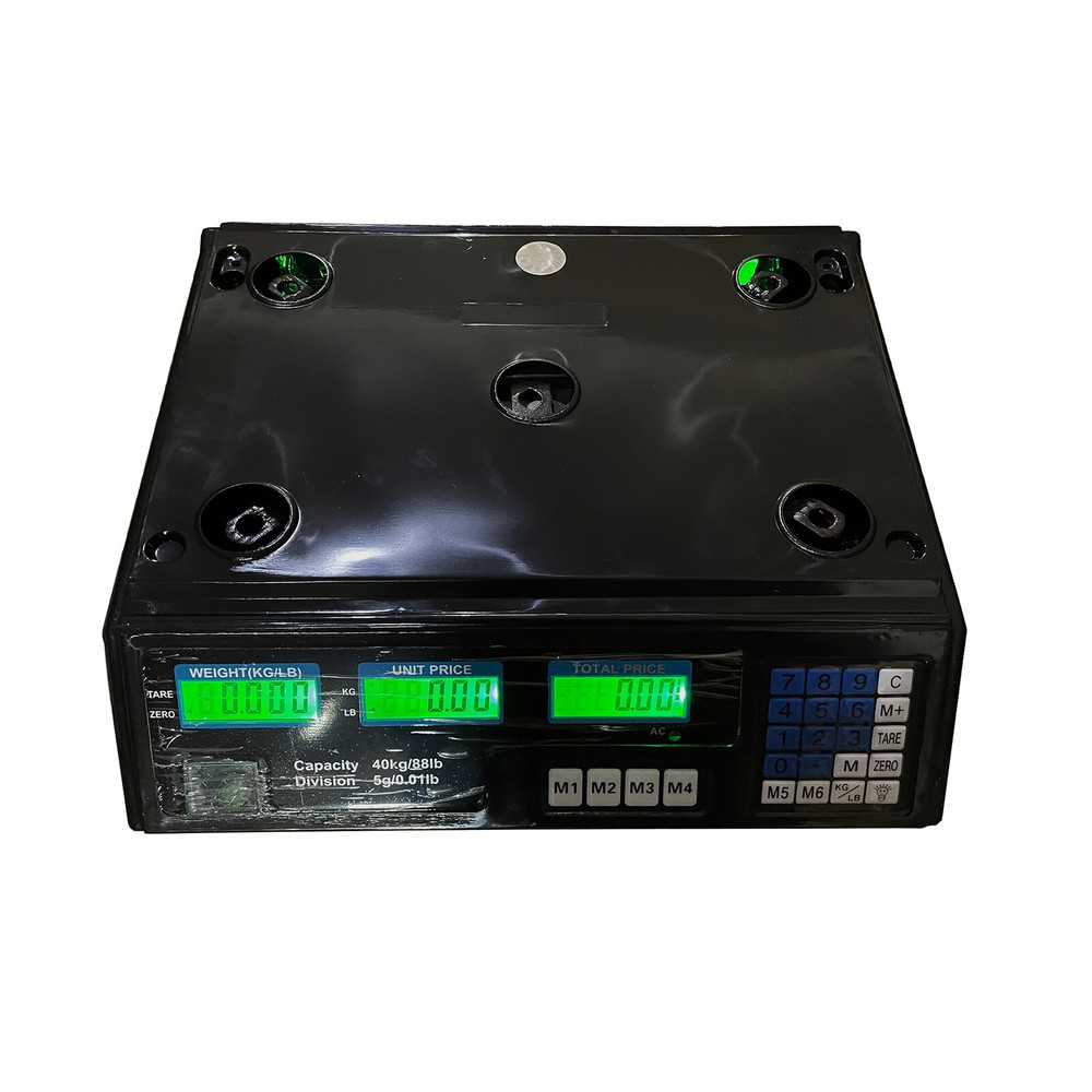 ACS-30 40kg/5g Digital Price Computing Scale for Vegetable US Plug Silver &Black