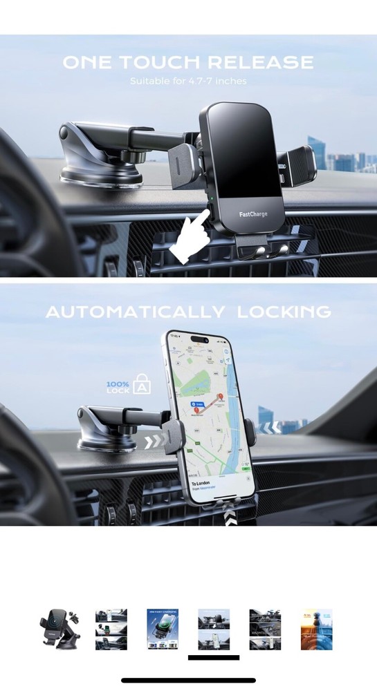 15W Fast Wireless Car Charger