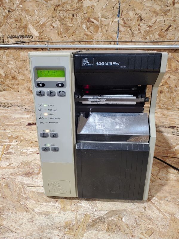 Zebra 110XiIII PLUS Thermal Direct Transfer Label Barcode Printer  - Turns on