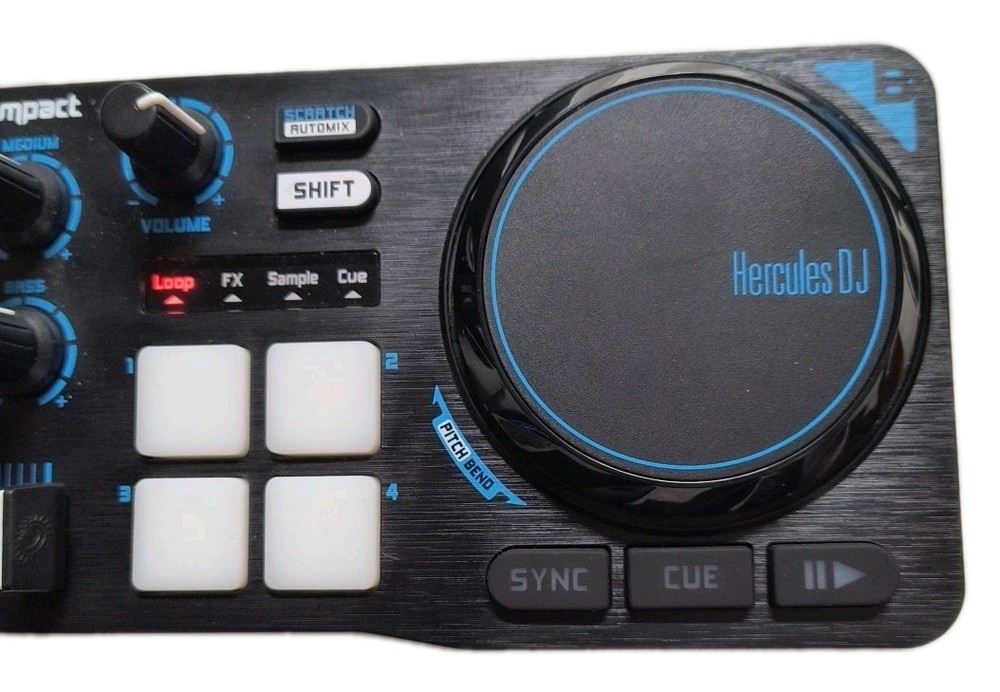 Hercules DJControl Compact Mobile DJ Mixer Controller W USB Cable New *No Box
