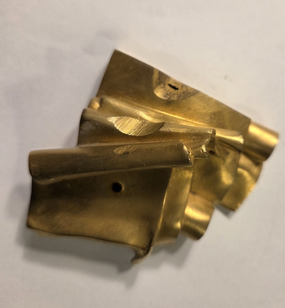 Antque Bronze Scrolls Pediment Ornament