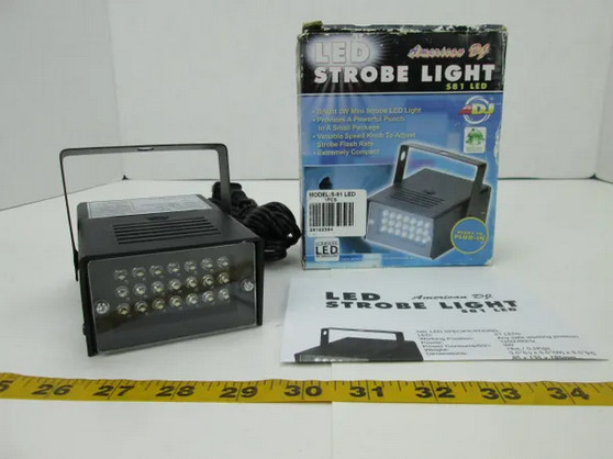 New American DJ Mini LED Strobe Light S-81 LED Variable Speed