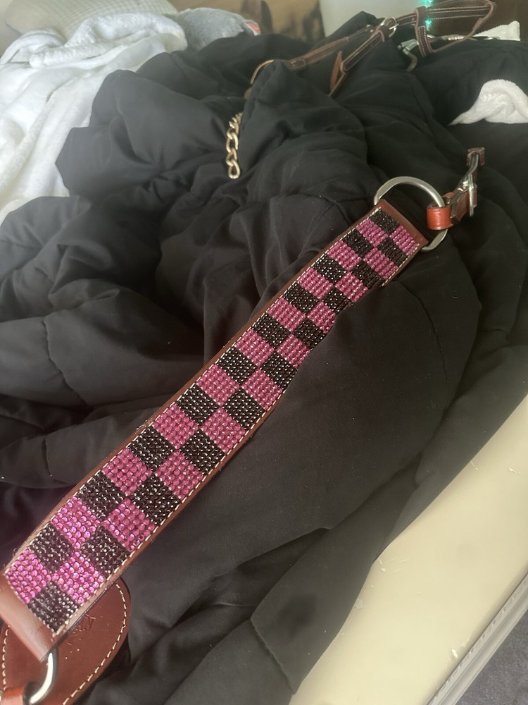 Pink Checkered Breast Collar