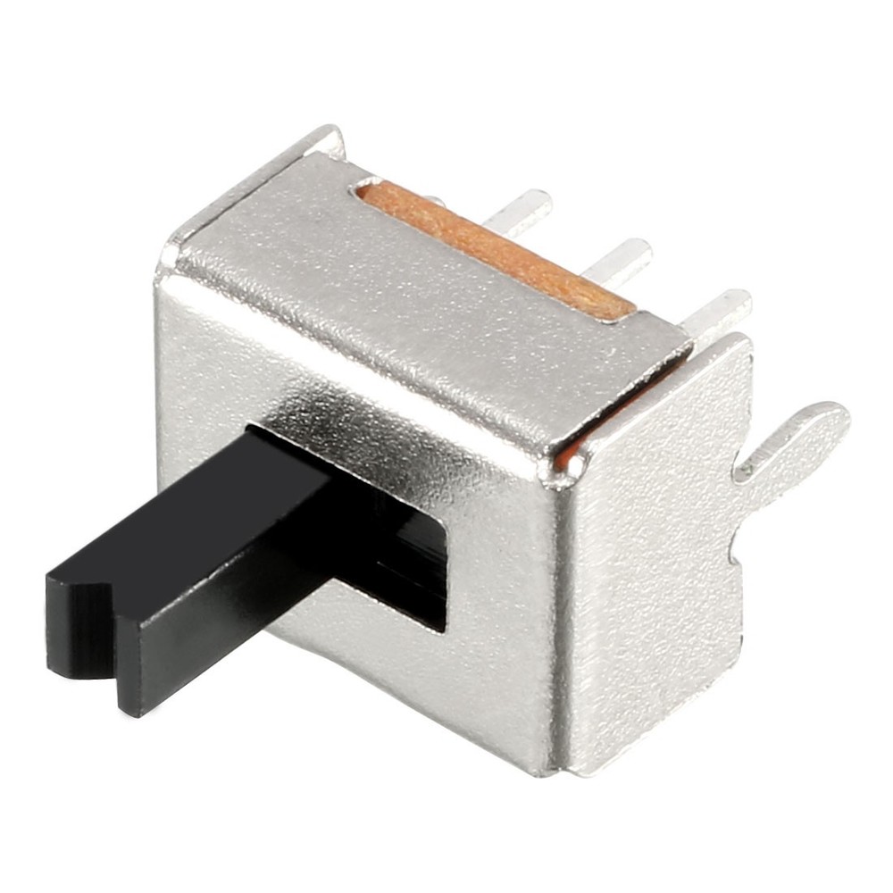 100Pcs 5mm Vertical Slide Switch DPDT 2P2T 6P PCB Panel Latching