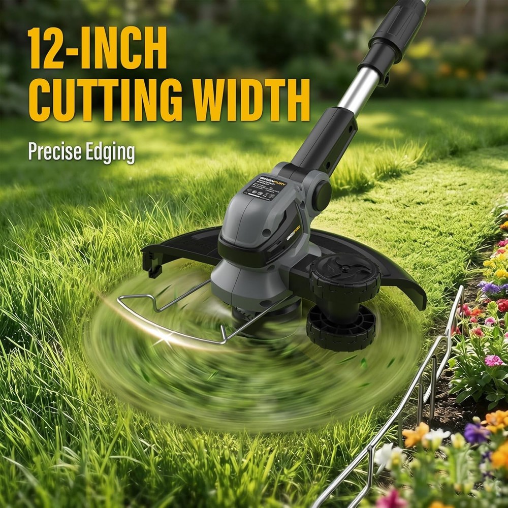 Weed Wacker Compatible with Dewalt 20V Max Battery, 12 Inch Cordless String Trim