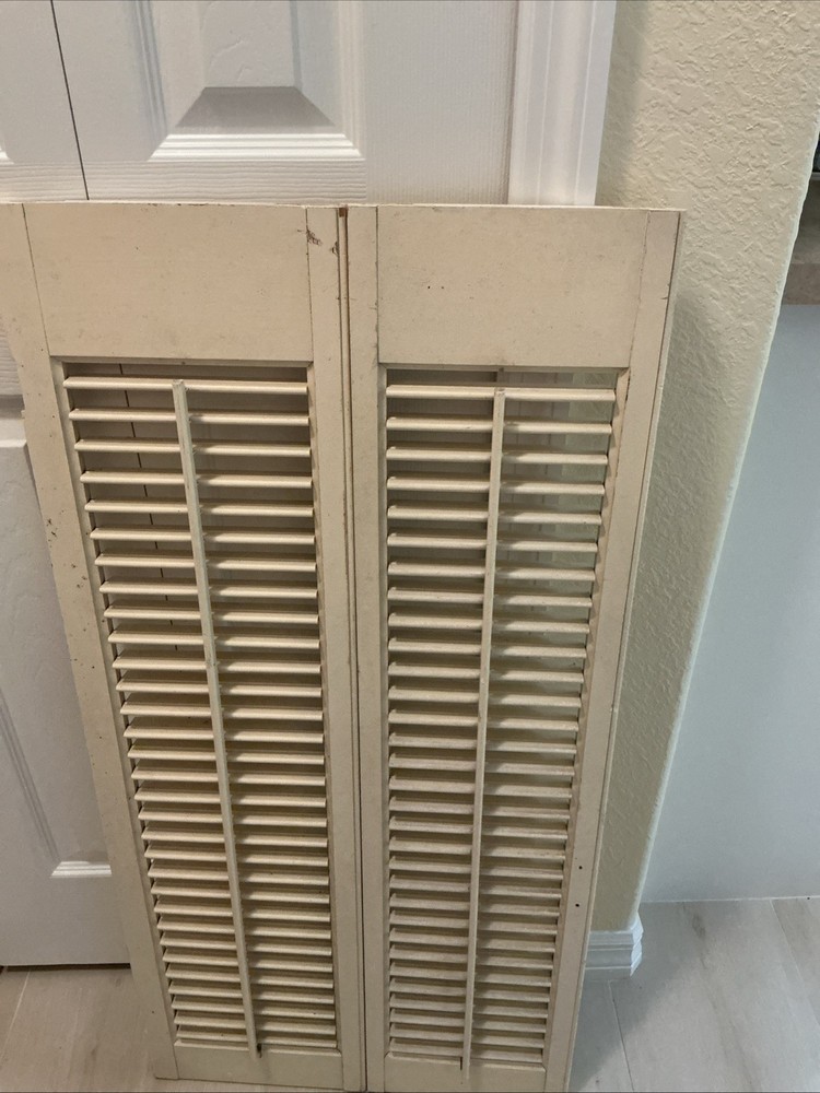 Wood Interior Window Shutters Height 38 1/4”