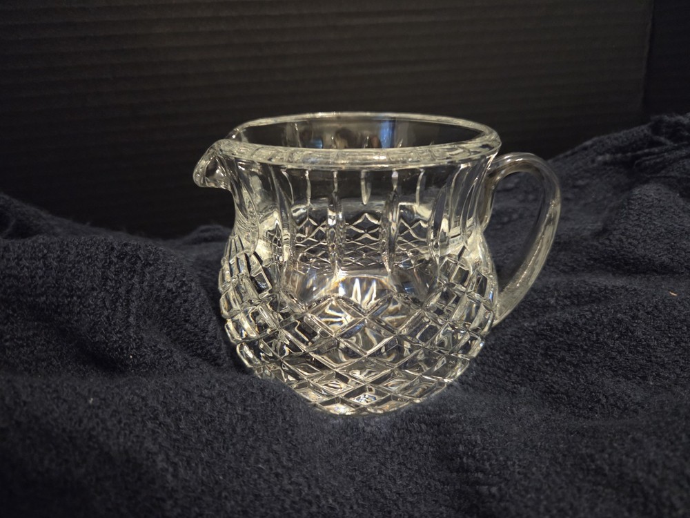 Heavy Leaded Cut Glass 5" Pitcher