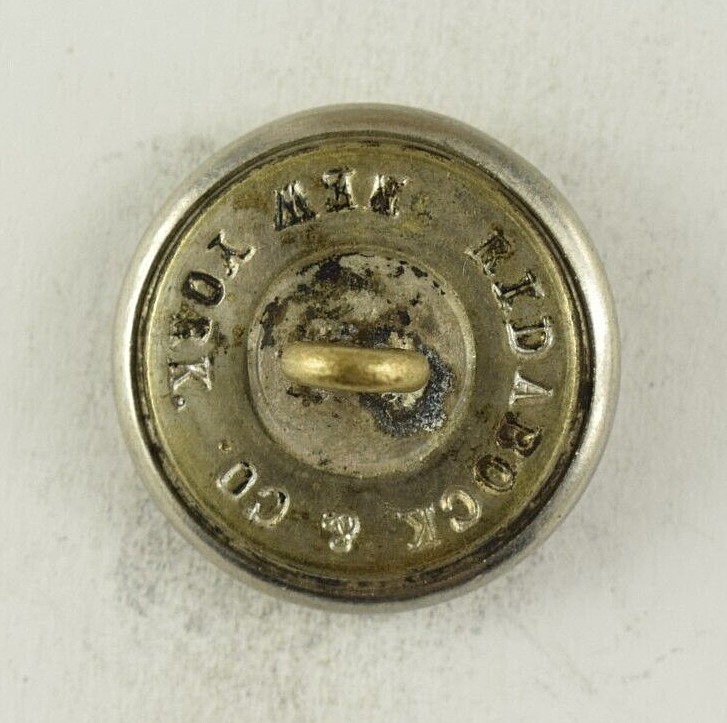 1890s New York State Seal Silverplate Uniform Button E13CT