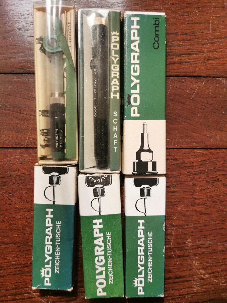 Vintage Polygraph German Technical Drawing Joblot Combi 3000 Techno script 3200