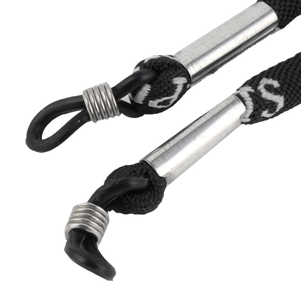 Nylon Rope Strap Rubber Loop Tip Glasses Retainer Holder Black