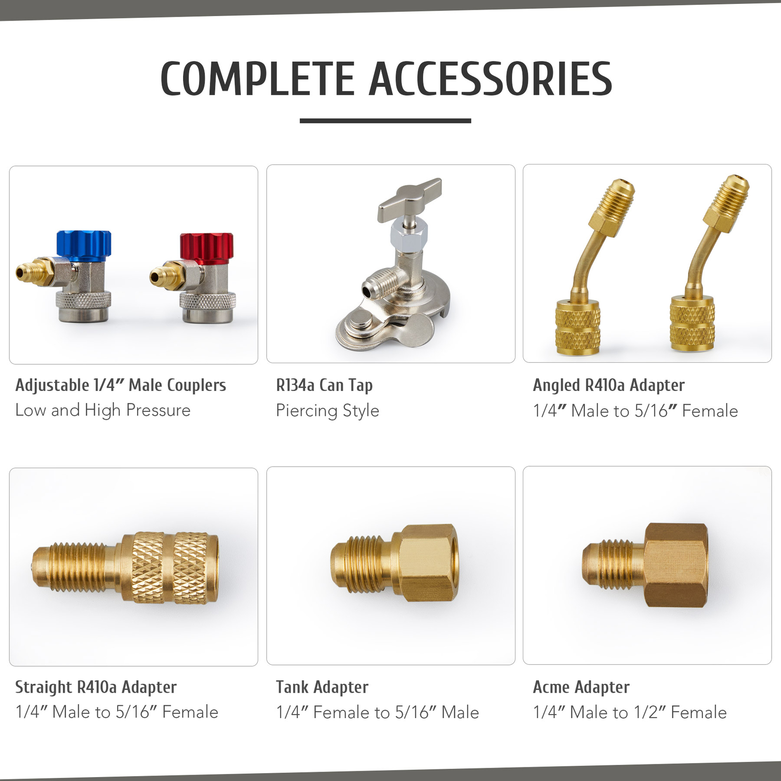 OMT 4 Way AC Gauge Set Professional A/C Manifold Gauge Kit for R410a R22 R134a