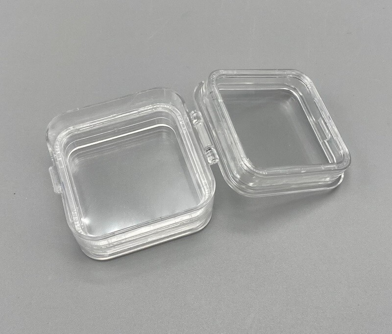 100pcs Denture Teeth Membrane Container Hinged Jewelry Crown Display Storage Box