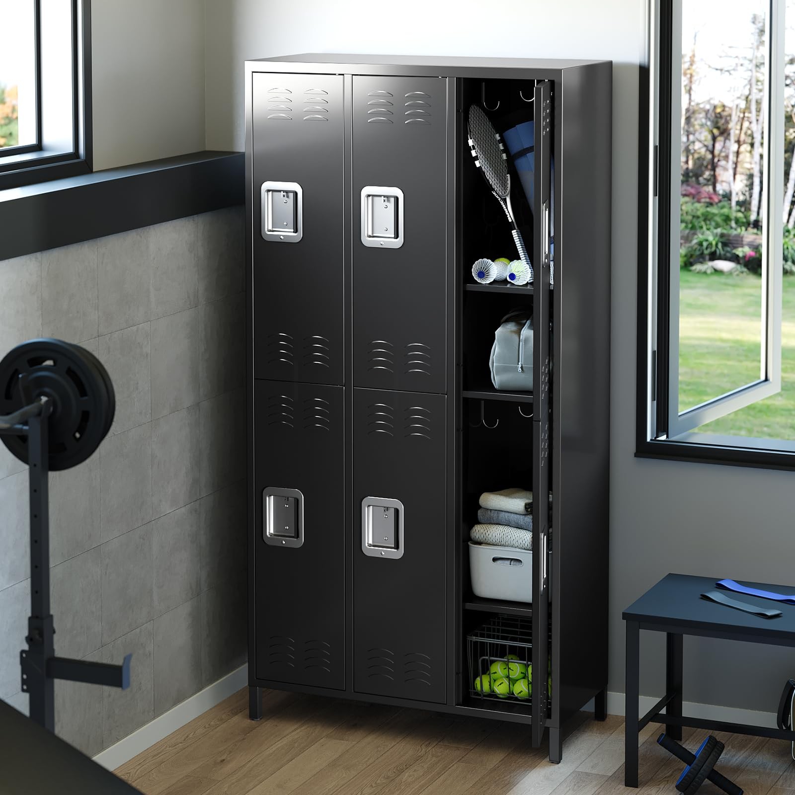 Metal Locker Employee Lockers Steel Storage Locker for Home School Office GYM