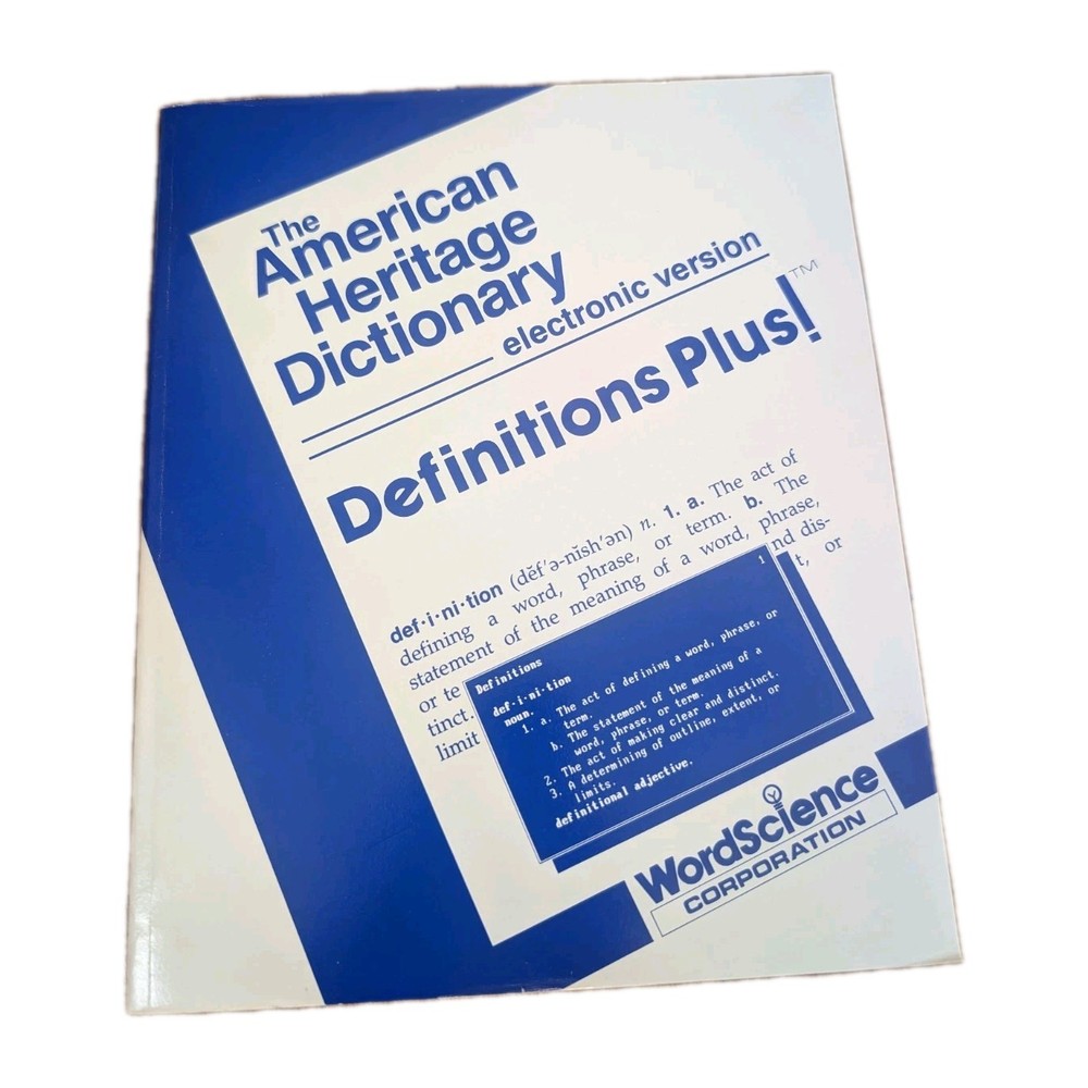 American Heritage Dictionary Electronic Version 5 1/4" Floppy Disk WordScience