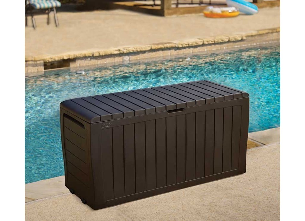 Keter 230623 Marvel 71 Gallon Deck Box - Brown