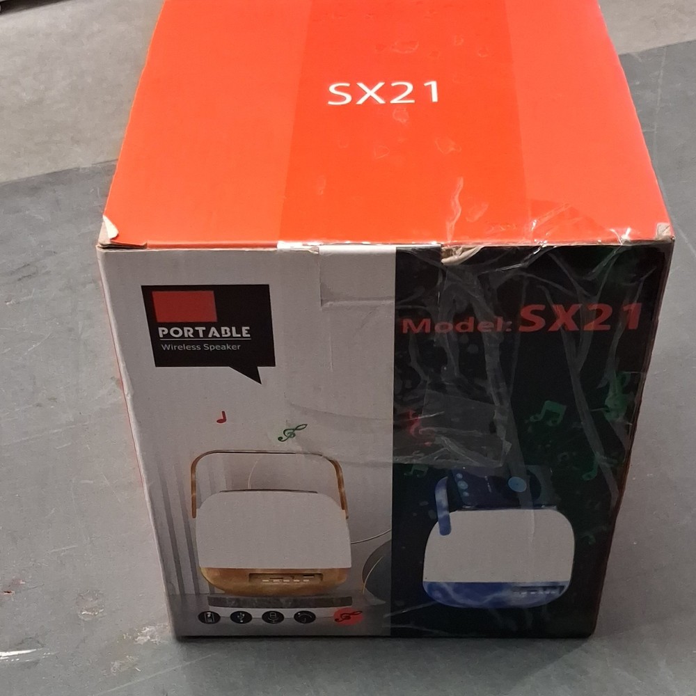 Portable SX21 Wireless Speaker White USB Input Microphone