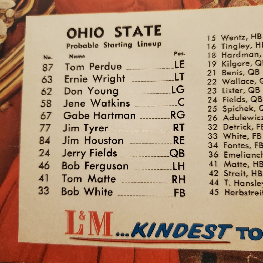 1189----1959 Ohio St at Purdue FB program - Homecoming Game