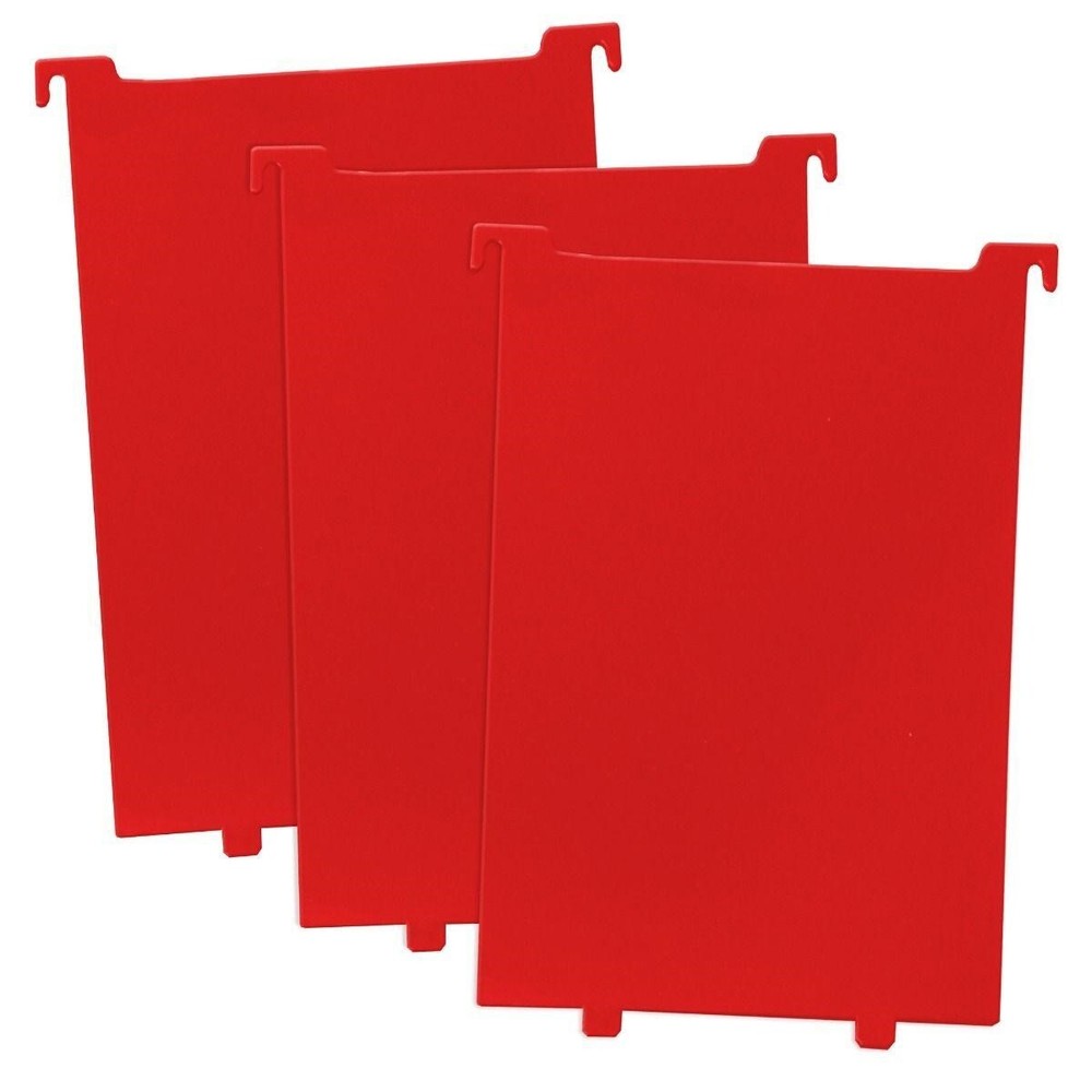 BCW Short / Long Comic Book Bin Partitions 3 Dividers For Regular NOT Graded RED