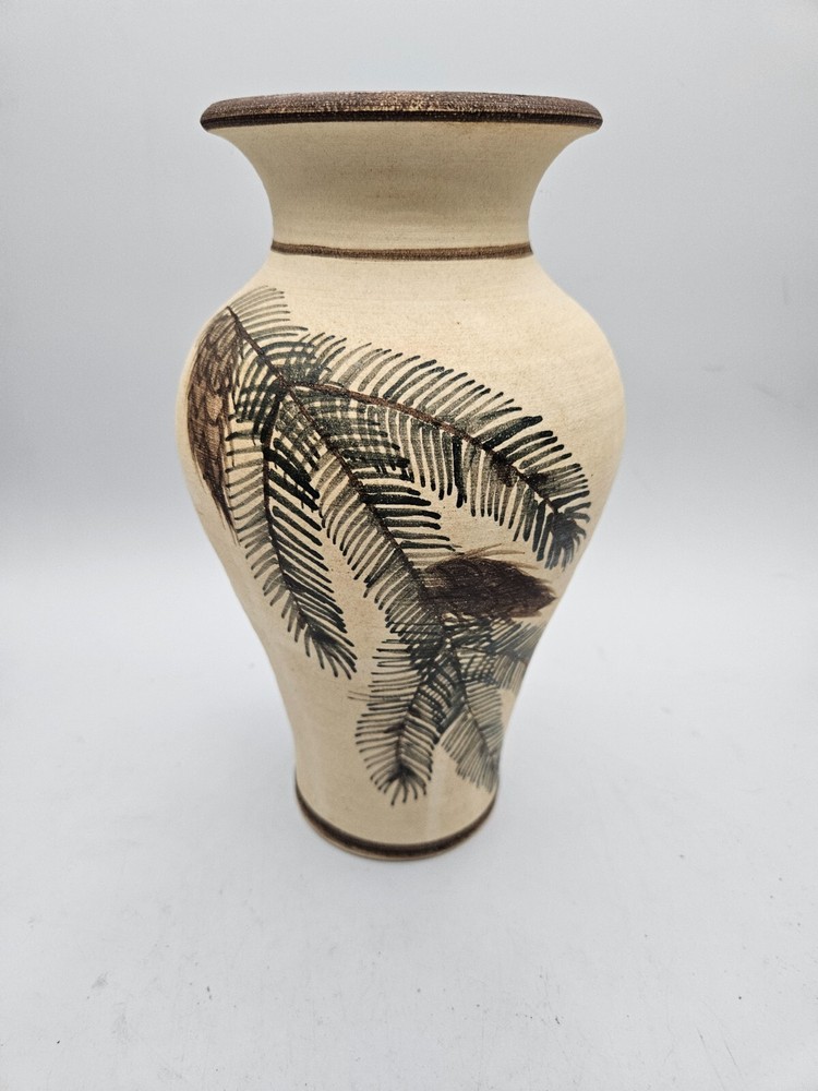 VTG. Tonala Vase with Pine Branch/Pine Cone