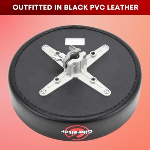 Gibraltar 9608 Round Vinyl Drum Throne Memory Foam Adjustable Height Black