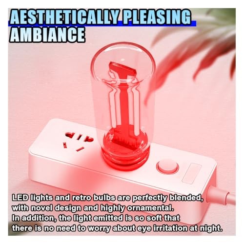 USB LED Car Interior Atmosphere Light, Portable Mini Ambient Light Retro Red