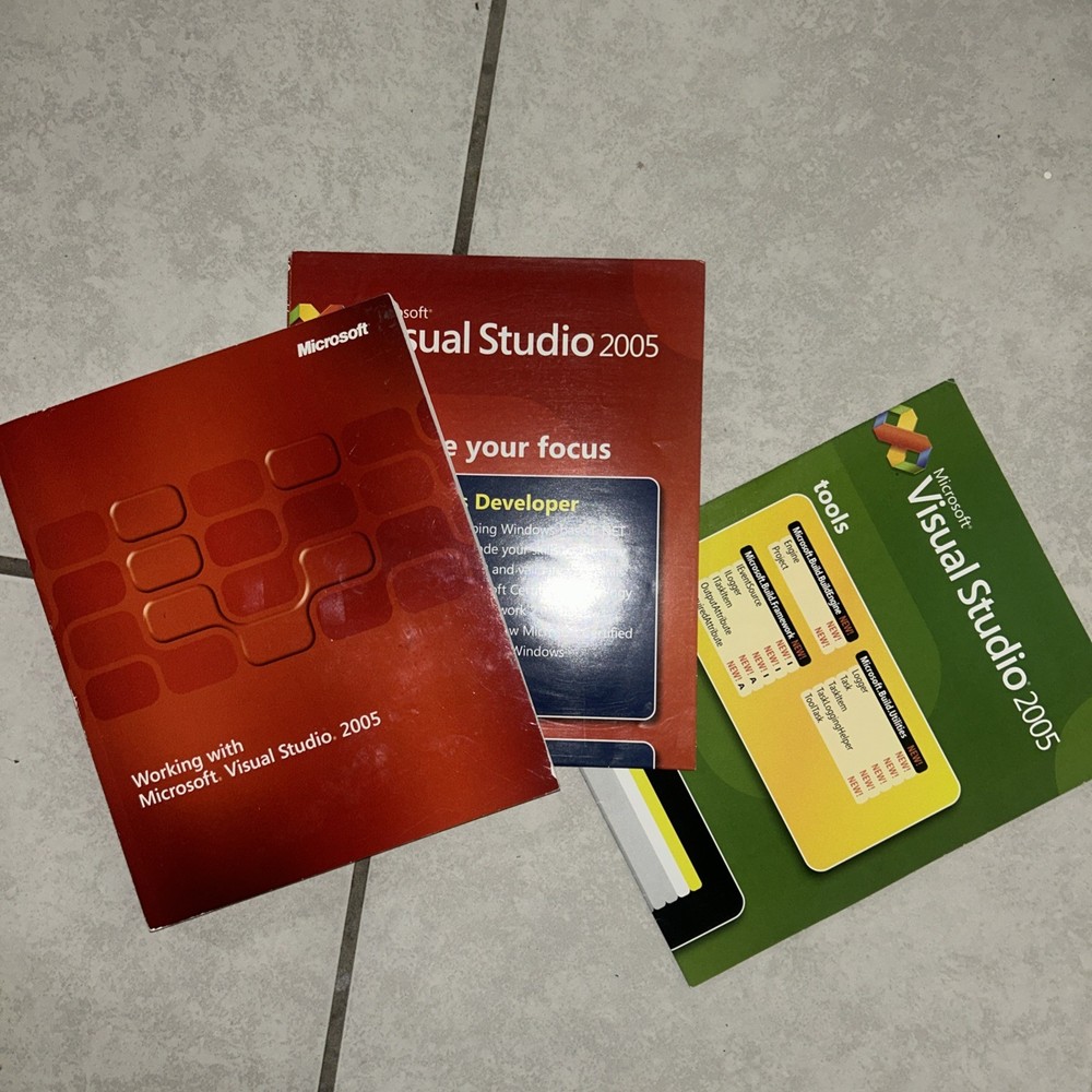 Microsoft Visual Studio 2005 BOOK & (2) POSTERS Only!
