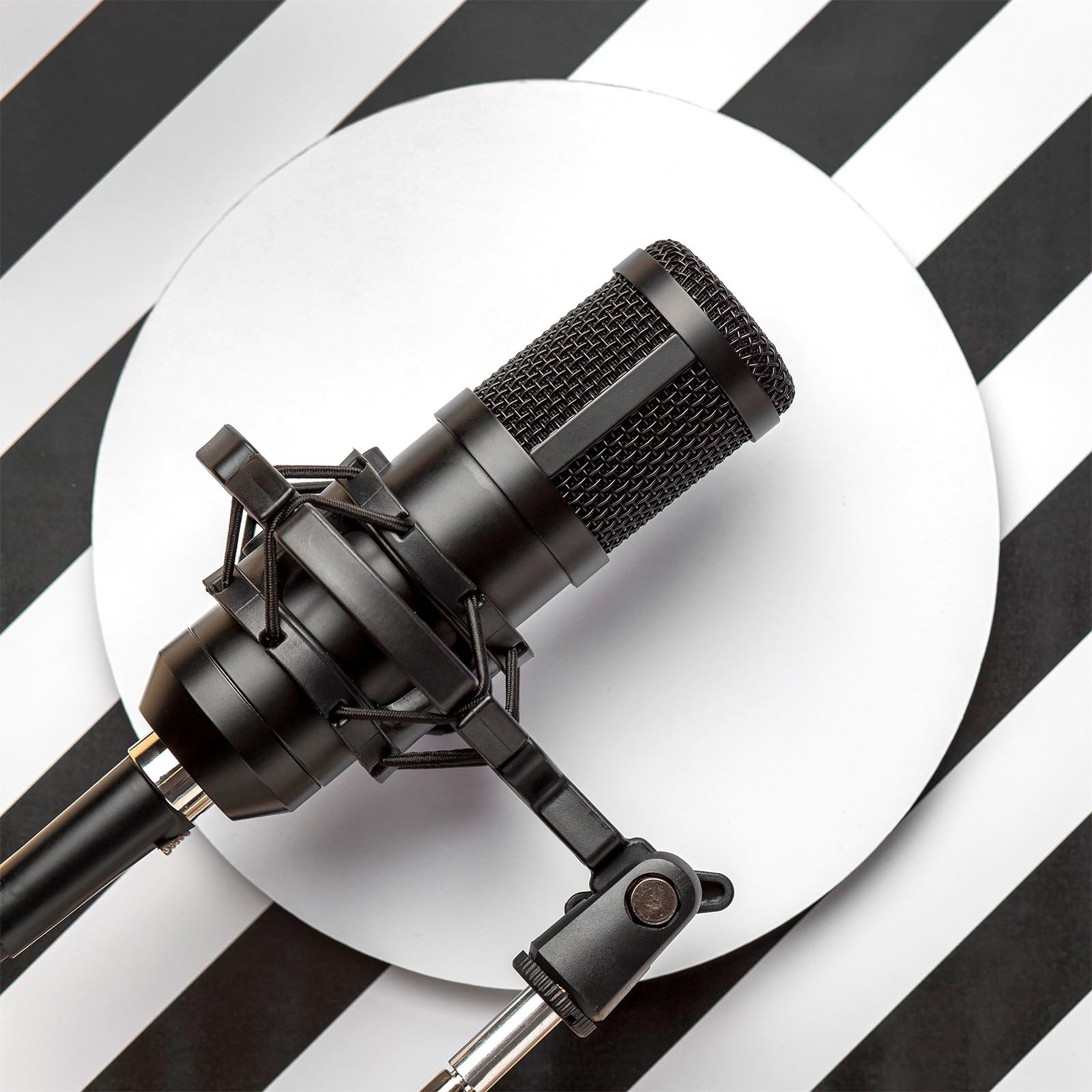 8 Pcs Universal Microphone Shock Mount Rubber Bands Black Elastic