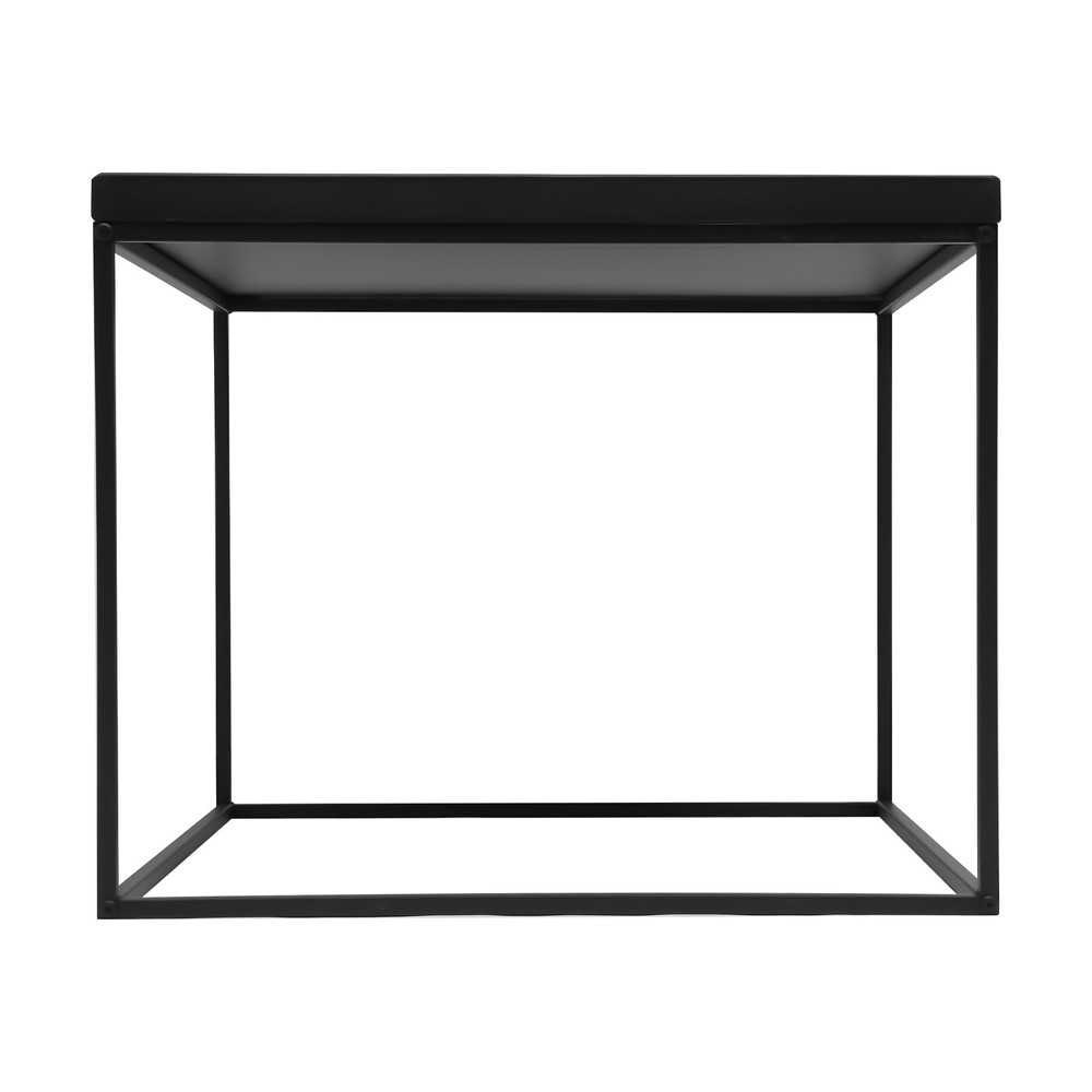 24" Square Table Metal Frame Table Portable Office Side End Table Camping Table