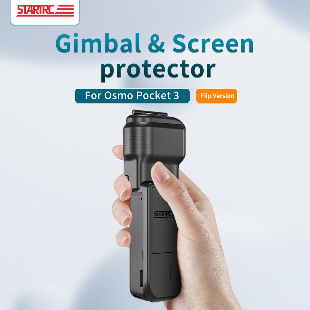 Gimbal & Screen Protector Cover Flip Version for DJI Osmo Pocket 3 black
