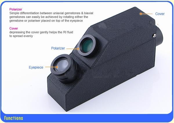 Gemological Gem Refractometer with External Monochromatic Light source Gemstone