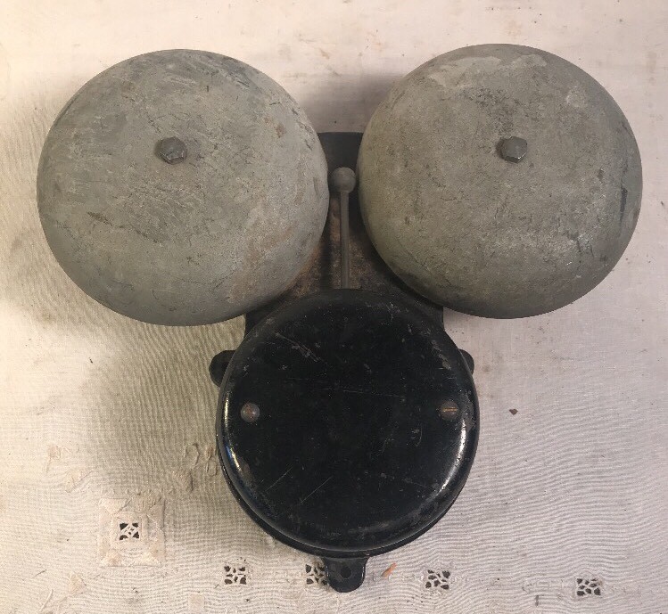 Antique Cast Iron Alarm With Two Bells