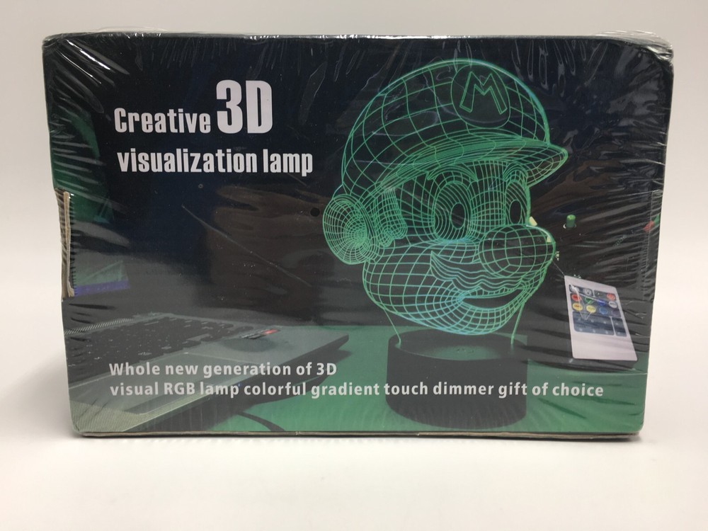 Creative 3D Visualization Lamp - Mario (Nintendo) & Canon Camera Image - Sealed